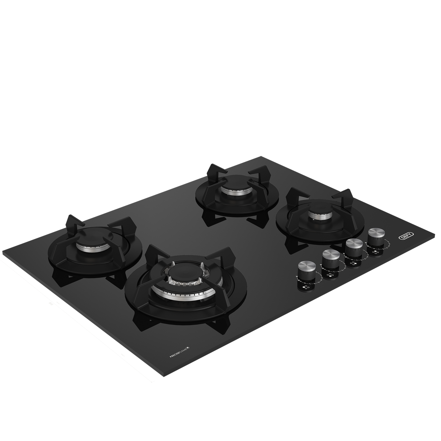 DHG701: Defy 70cm Gemini Gas on Glass Hob with PreciseFlame