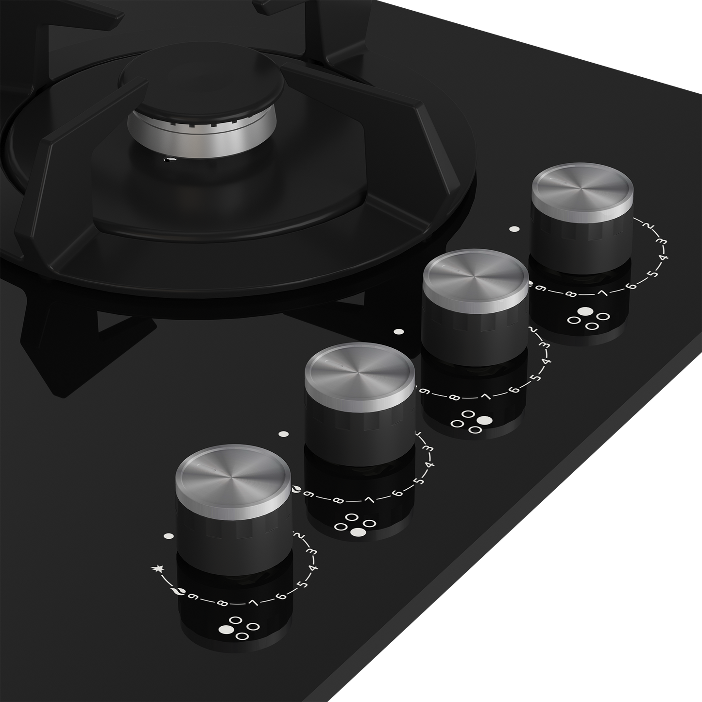 DHG701: Defy 70cm Gemini Gas on Glass Hob with PreciseFlame