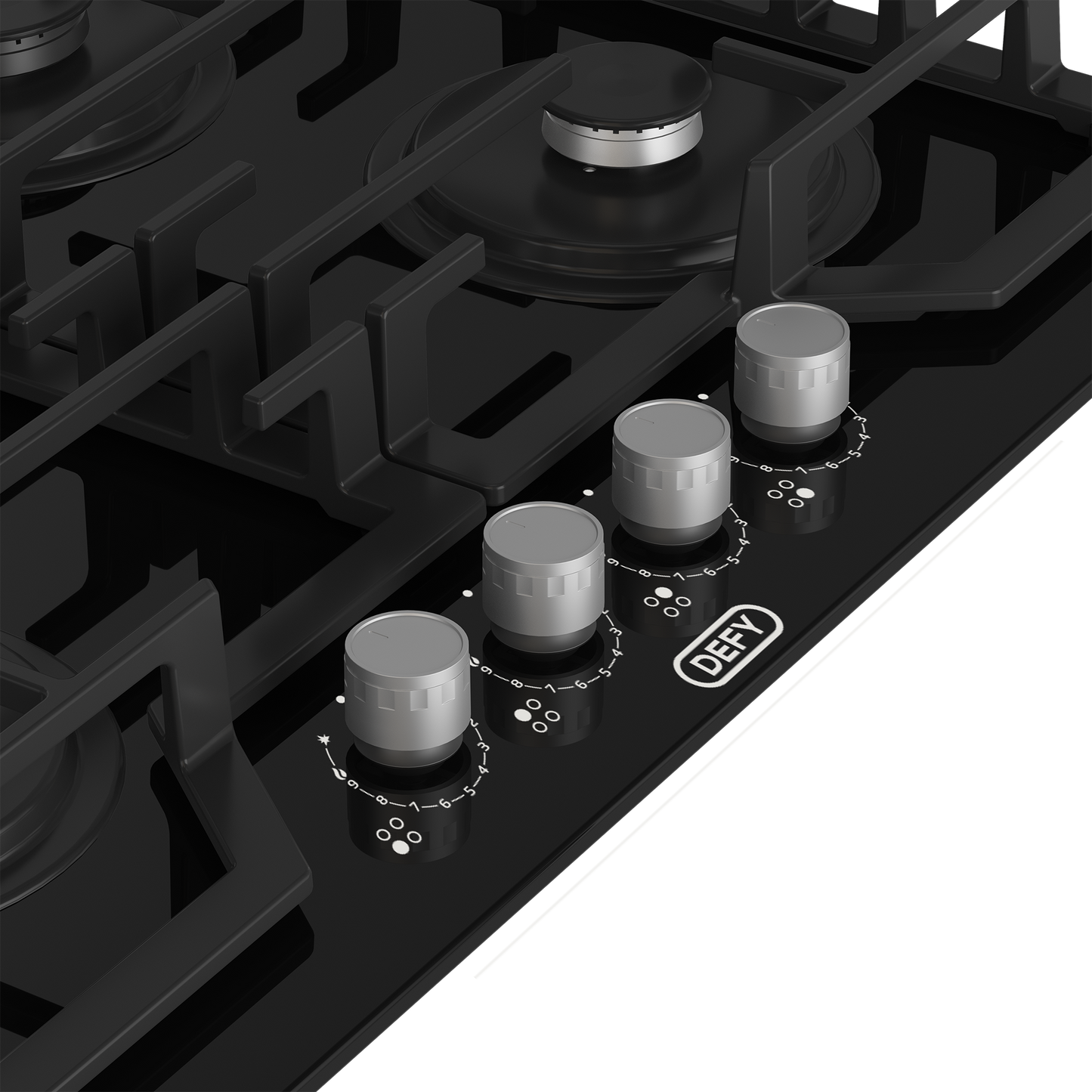 DHG614: Defy 65cm 4 Burner Gas on Glass Hob with PreciseFlame