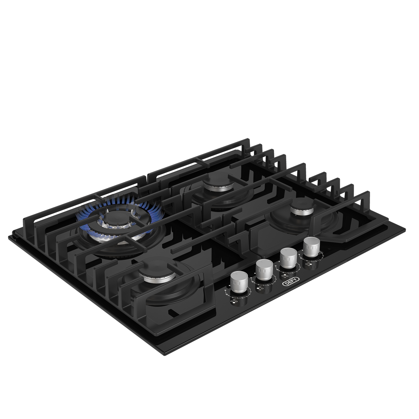 DHG614: Defy 65cm 4 Burner Gas on Glass Hob with PreciseFlame