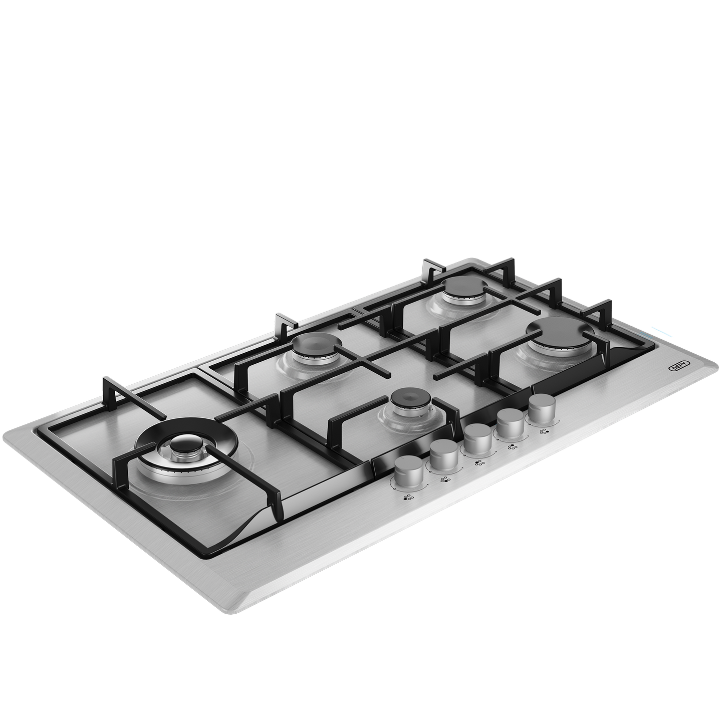 DHG129: Defy 90cm Gemini Gas Hob with Wok Burner - Stainless Steel