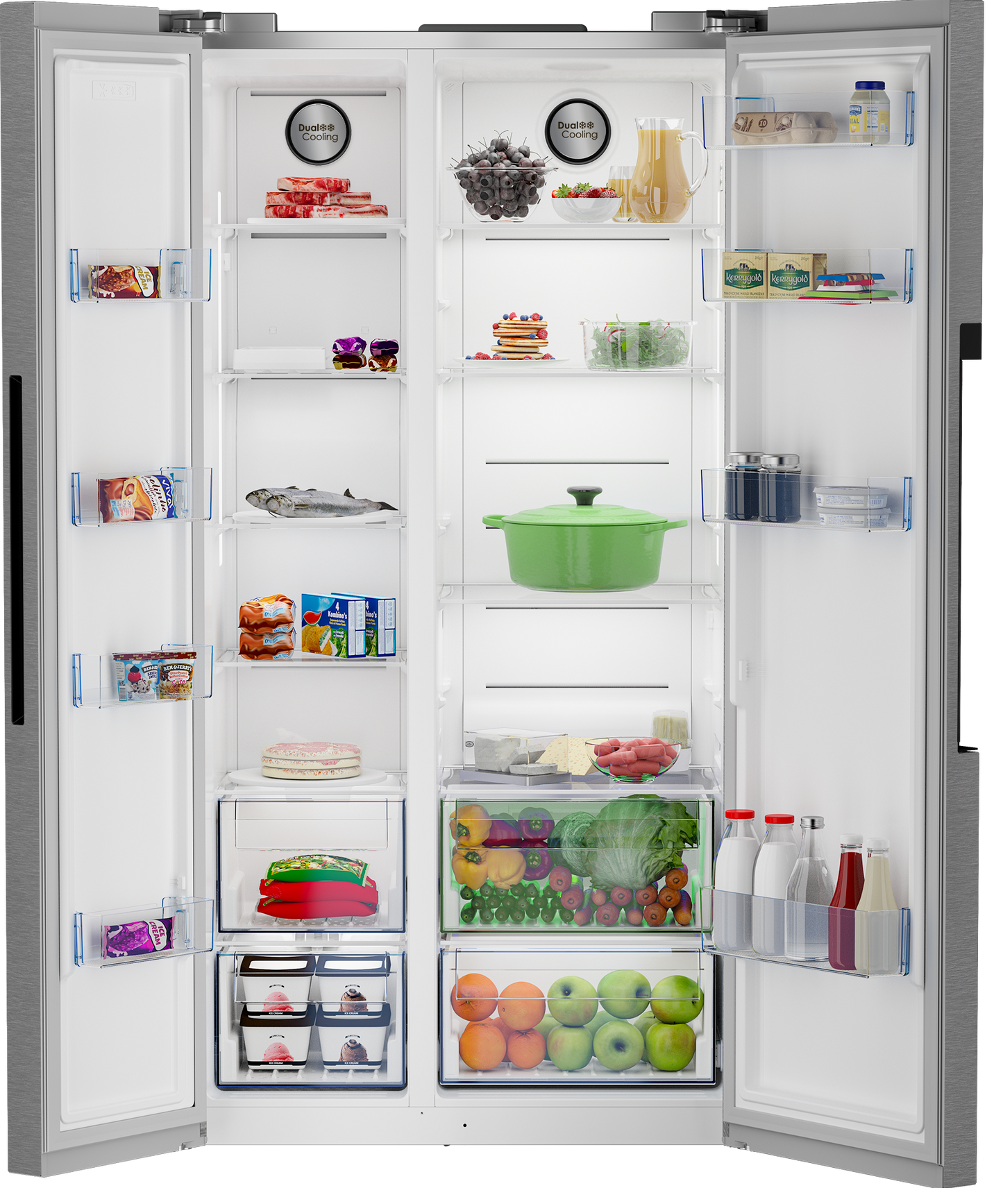 DFF536: Defy 614L Naturelight Side by Side Fridge Freezer