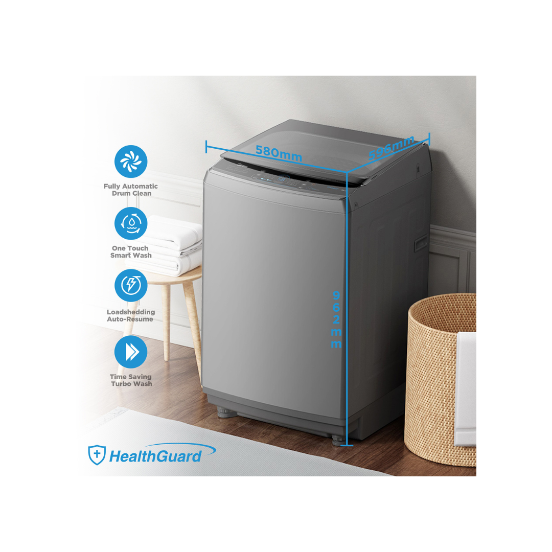 MA200W130-G - Midea 13kg Top Load Washing Machine Silver
