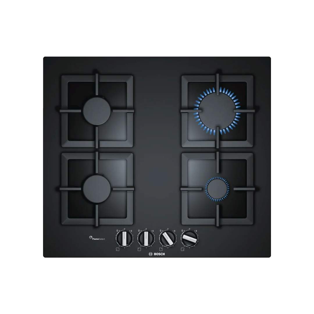 Series 6 Gas Hob 60 cm Tempered glass, Black - PPP6A6B20Z