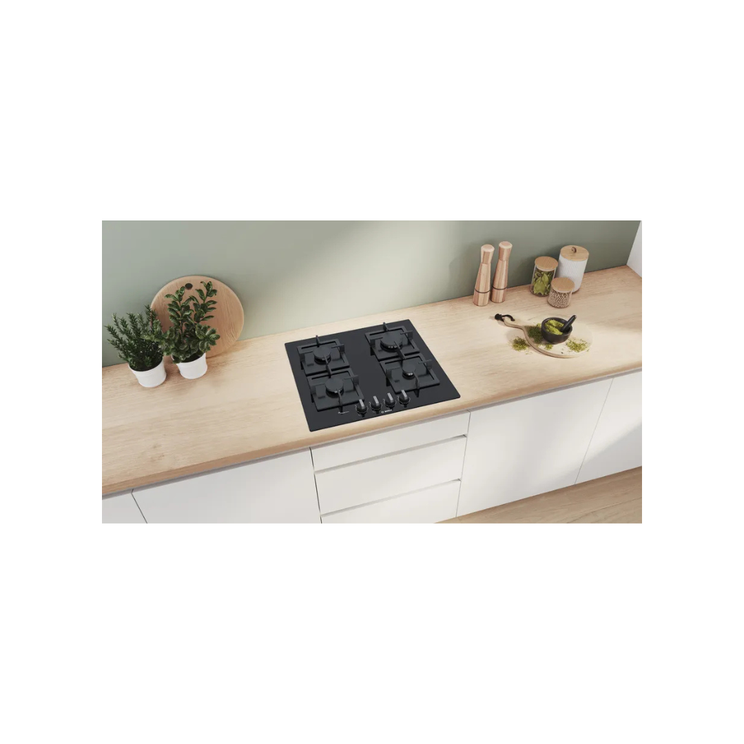 Series 6 Gas Hob 60 cm Tempered glass, Black - PPP6A6B20Z