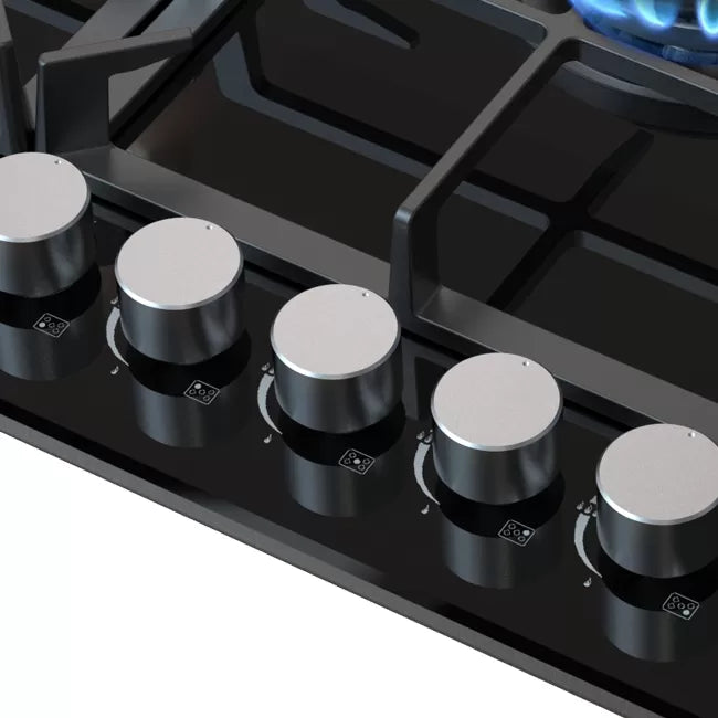 UGH950G: 5 Burner Glass Gas Hob