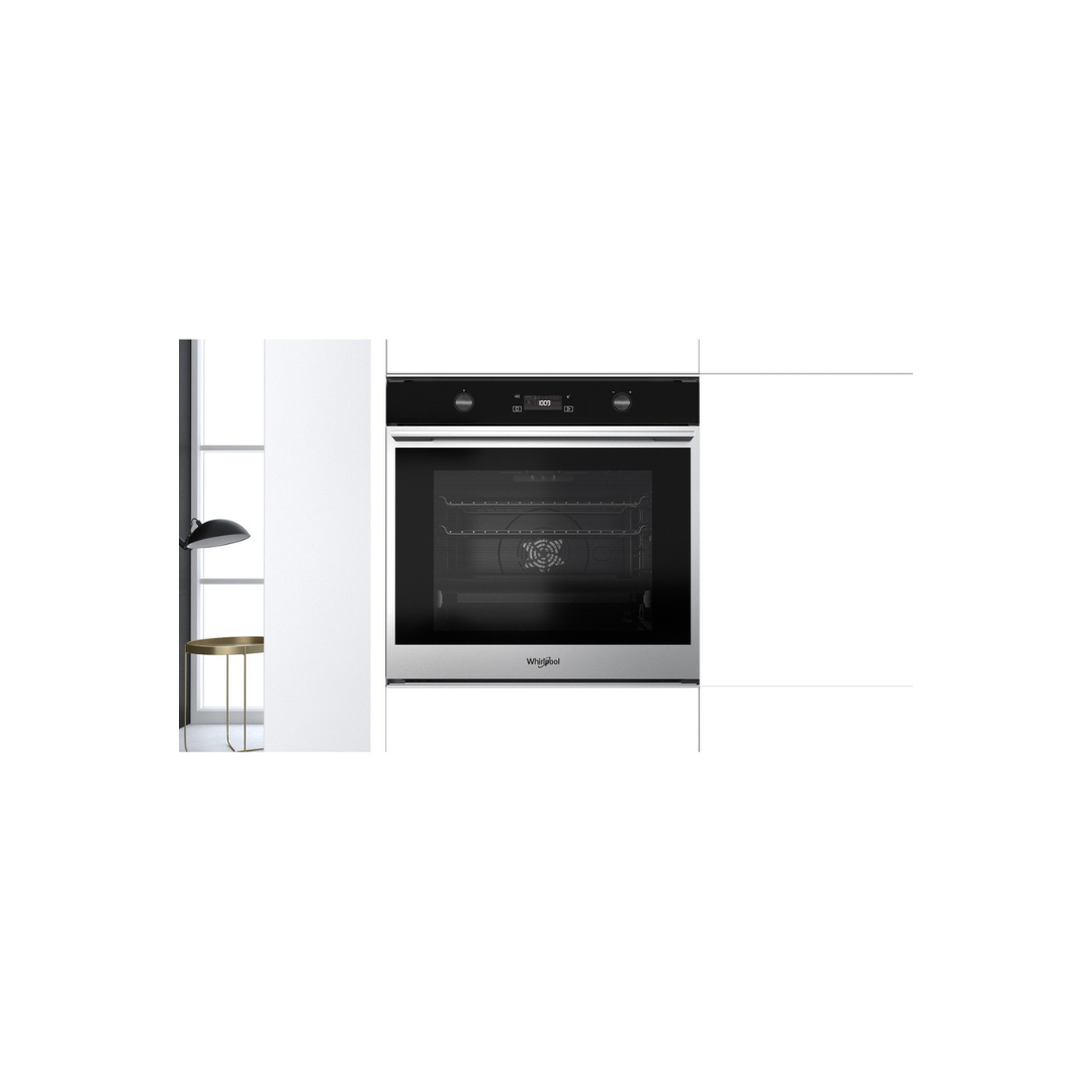 Whirlpool built -in electric oven: inox colour, self cleaning - W7 OM5 4 H