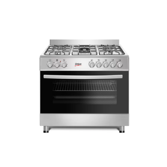 UGE019Si : 900mm Range Cooker. 5 burner Gas Hob with Electric Oven