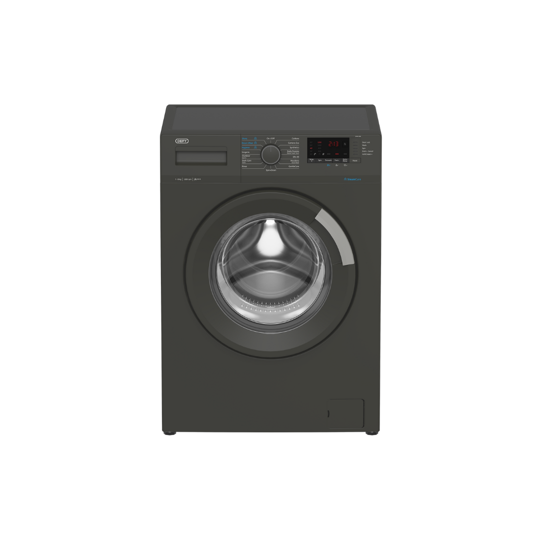 DAW386: Defy 8Kg Front Loader Washing Machine with SteamCure Technology - Manhattan Grey