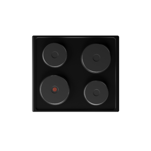 DHD 332: Defy 60cm Slimline Solid Hob without Control Panel – Black