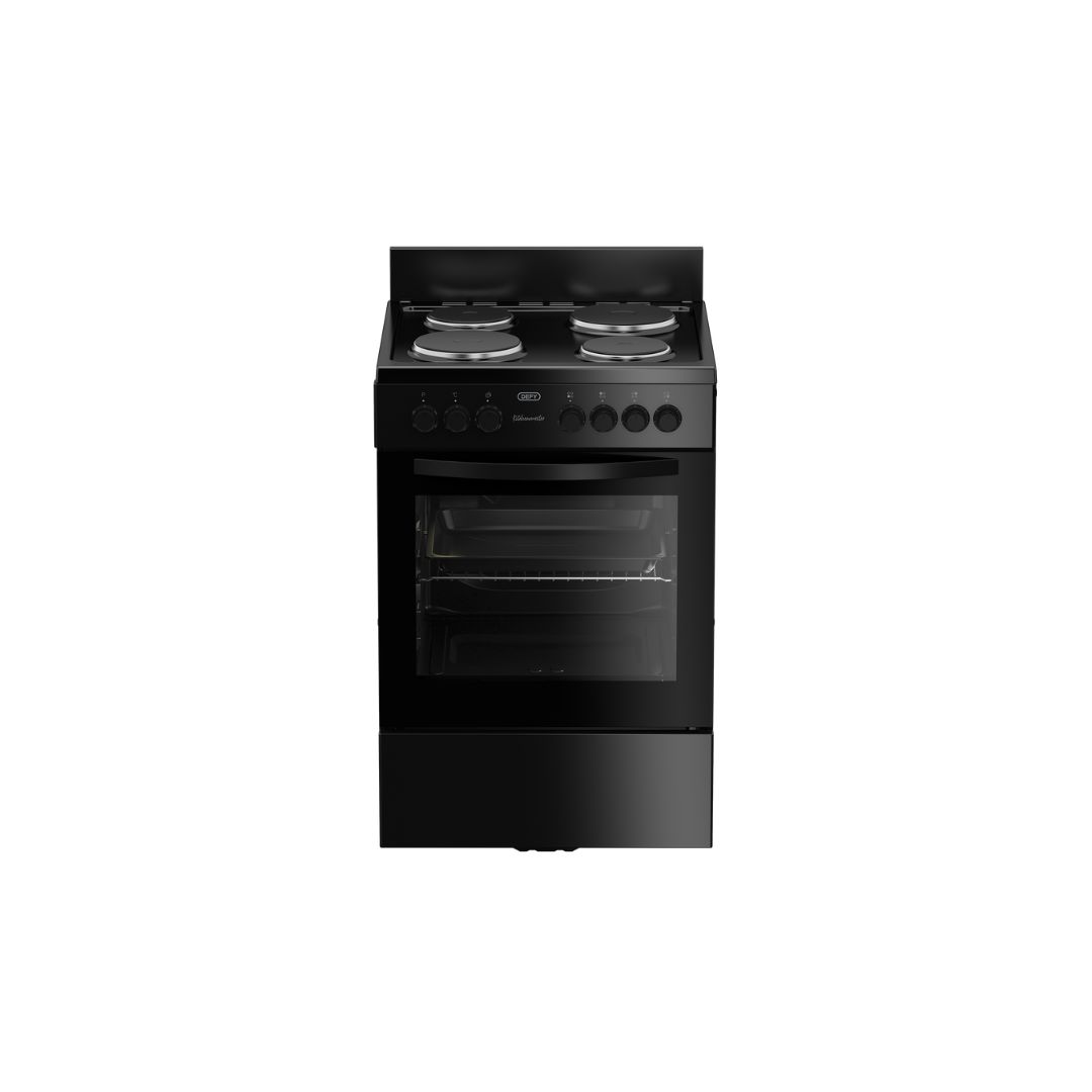 DSS612: Defy 60cm 4 Plate Electric Stove - Black