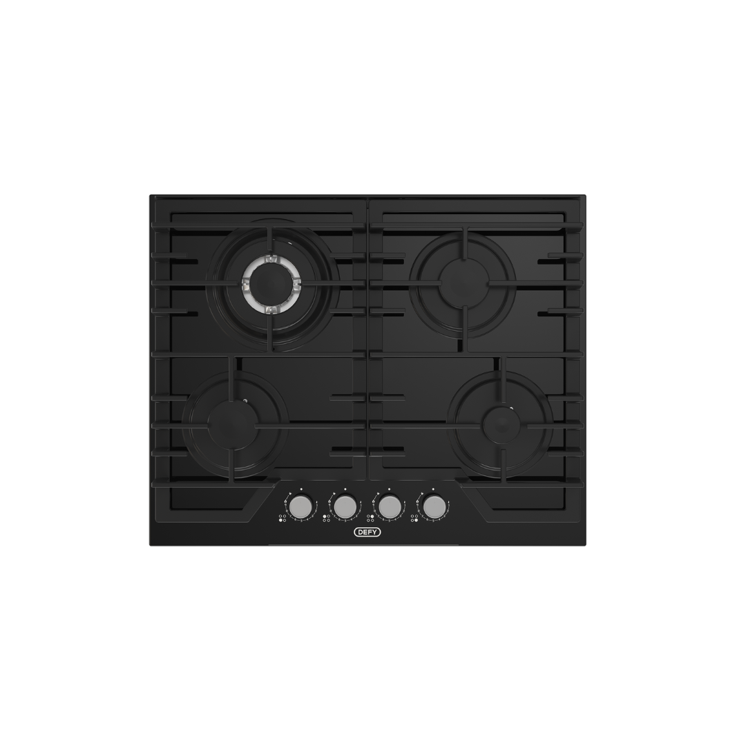 DHG614: Defy 65cm 4 Burner Gas on Glass Hob with PreciseFlame