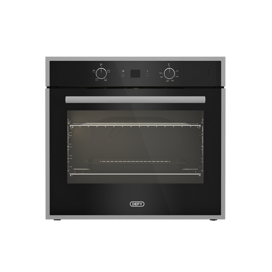 DBO772: Defy Gemini Eye-Level Static Oven - Black Glass