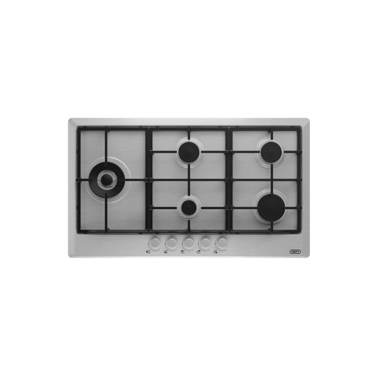 DHG129: Defy 90cm Gemini Gas Hob with Wok Burner - Stainless Steel