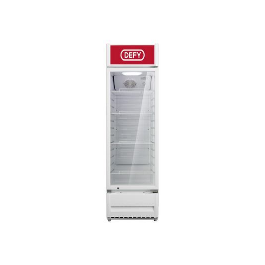 DFD309: Defy 309L Commercial Cooler - White with Transparent Glass Door