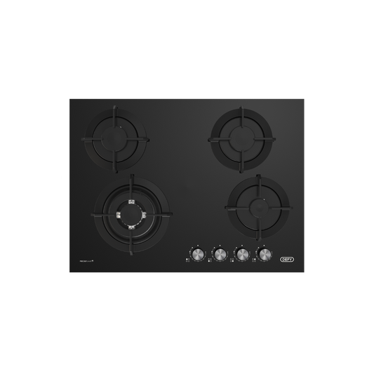 DHG701: Defy 70cm Gemini Gas on Glass Hob with PreciseFlame