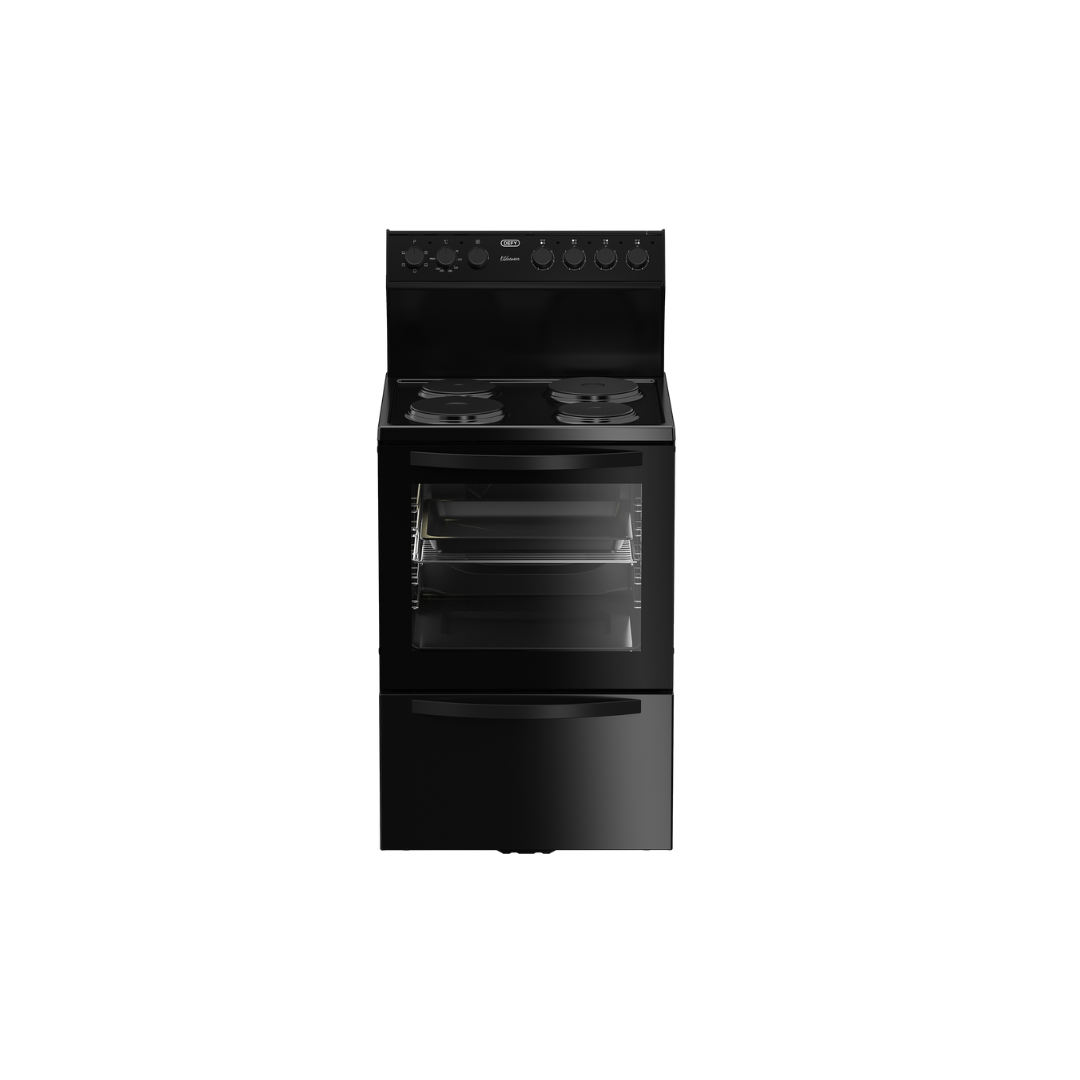 DSS694: Defy 60cm 4 Plate Electric Stove - Black