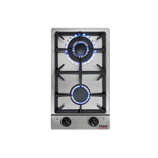UGH02S HOB: Domino Stainless Steel Gas Hob with Control Panel